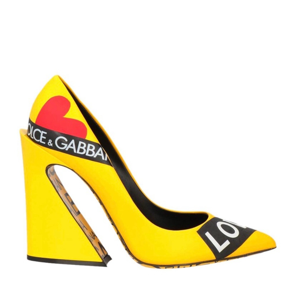 Dolce & Gabbana Yellow and Black Heels